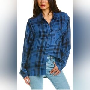WeWoreWhat Oversized Boyfriend Shirt Plaid Button Down Long Sleeve XXS/XS NWT